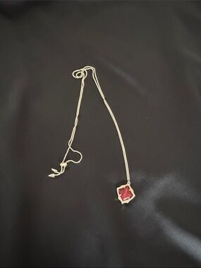 Kendra Scott Necklace with Red Gemstone.